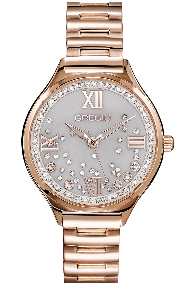 GREGIO Anette Crystals Rose Gold Stainless Steel Bracelet GR230030